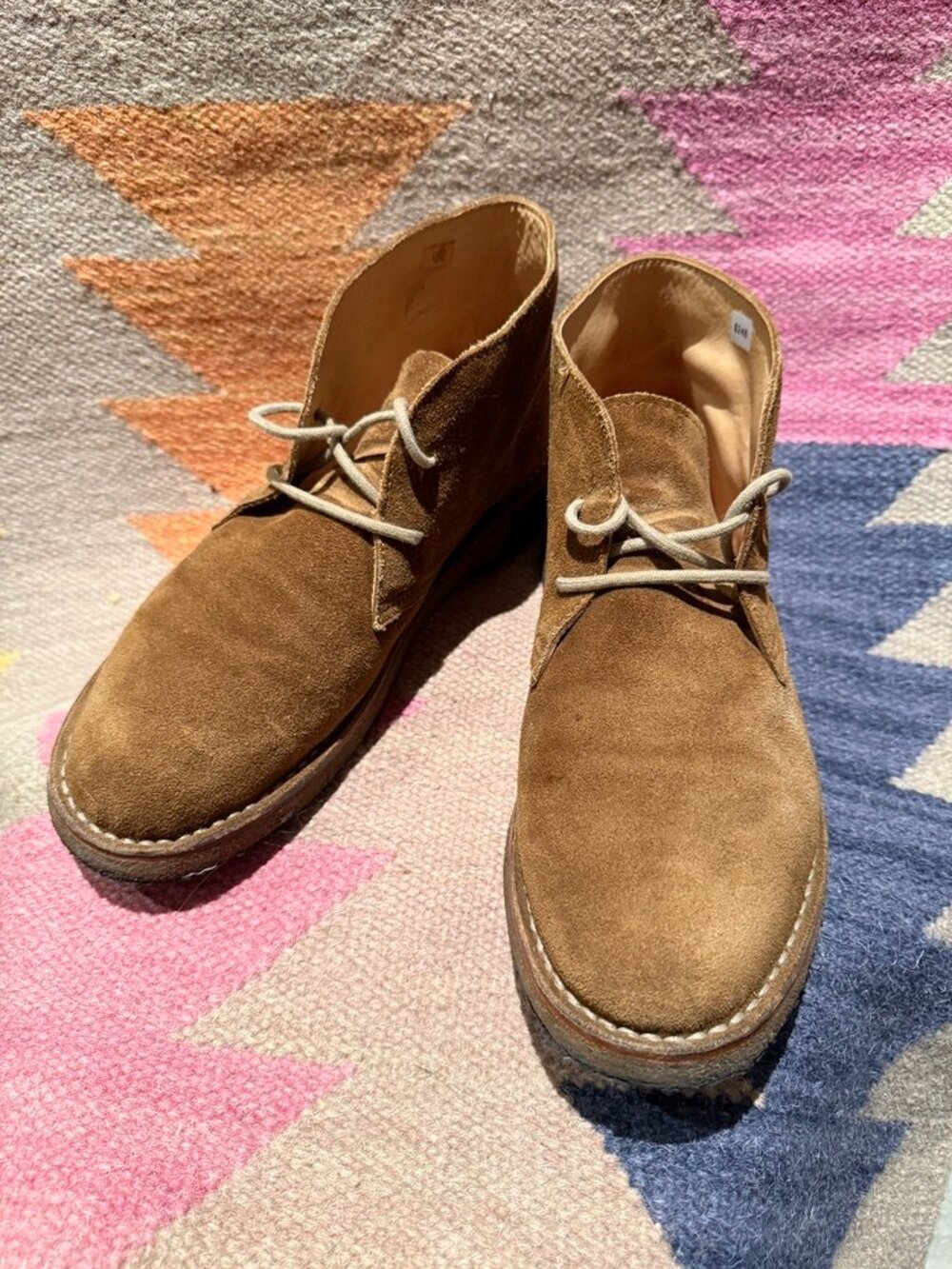 Todd Snyder Men’s Suede Chukka Desert Boots Tan Brown Italy Size 9